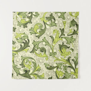 18. Jahrhundert: Blumenantike Tapete. Wandteppich