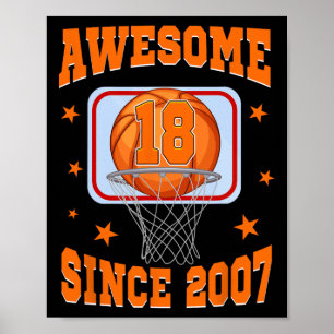 18-jährig Großartig seit 2007 18. Geburtstag Sketl Poster