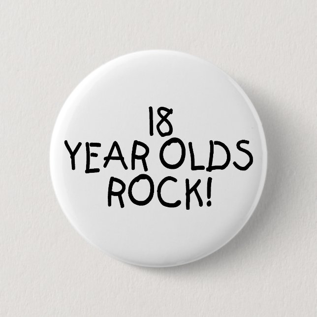 18 Jährige Felsen- Button (Vorderseite)