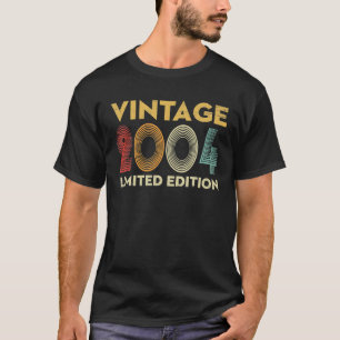 18-jährige Geschenke Vintag 2004 limitierte Auflag T-Shirt