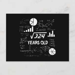 18-jähriges Geburtstagsgeschenk für Geeky Mathe Postkarte