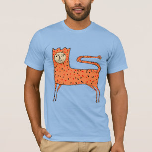 18. Jh. englischer primitiver Löwe T-Shirt