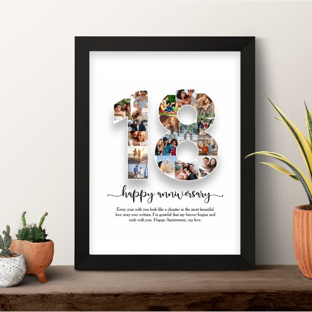 18. Jubiläum Foto Collage Poster (Von Creator hochgeladen)