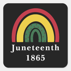 18. Juni 1865 Afrikanische Amerikanische schwarze  Quadratischer Aufkleber