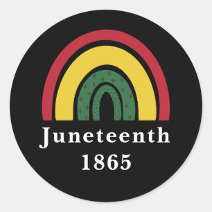 18. Juni 1865 Afrikanische Amerikanische schwarze  Runder Aufkleber