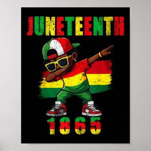 18. Juni 1865 Dabbing Jungs Freiheit Juneteent Poster