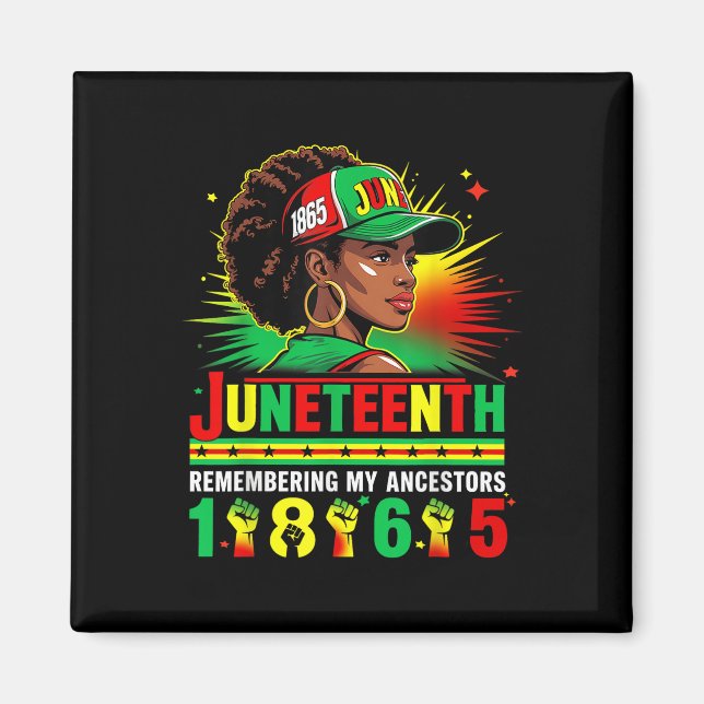 18. Juni 1865 Erinnerung an meine Vorfahren Afrika Magnet (Vorne)
