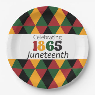 18. Juni 1865 Freiheit-Feier Befreiung Pappteller