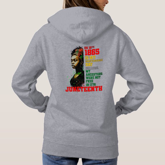 18. Juni 1865 Mein Unabhängigkeitstag Hoodie (Rückseite)