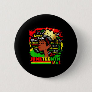 18. Juni 1865 Pride Celebrate Black Women Afrika Button