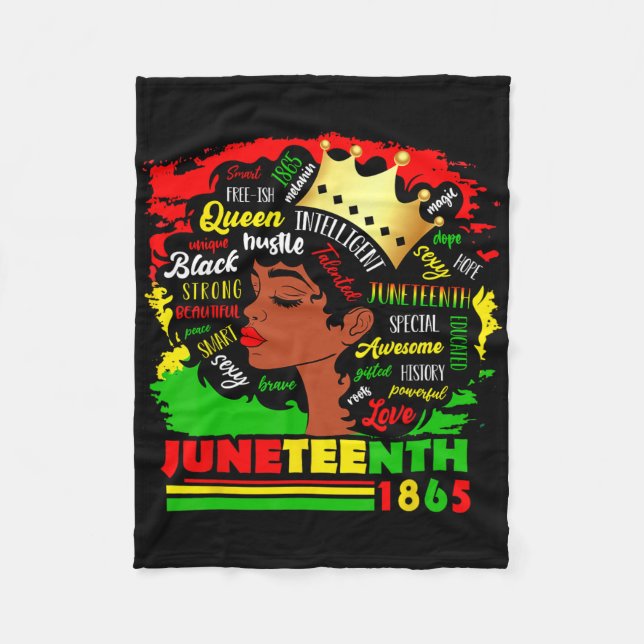 18. Juni 1865 Pride Celebrate Black Women Afrika Fleecedecke (Vorderseite)
