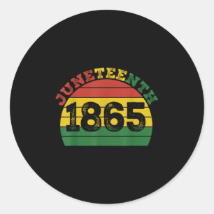 18. Juni 1865 Schwarze afrikanische amerikanische Runder Aufkleber