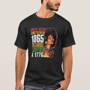 18. Juni 1865 Schwarze Afrikanische Frau schwarze T-Shirt