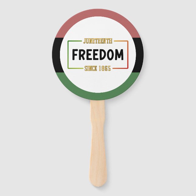 18. Juni 1865: Schwarze Freiheit feiern Fächer (Vorderseite)