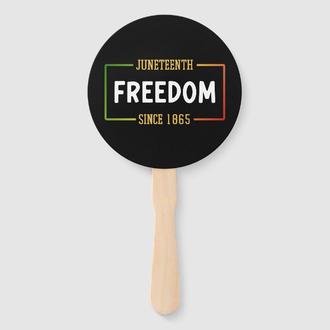 18. Juni 1865: Schwarze Freiheit feiern Fächer (Vorderseite)