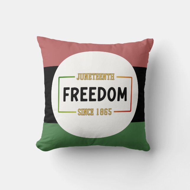 18. Juni 1865: Schwarze Freiheit feiern Kissen (Vorderseite)