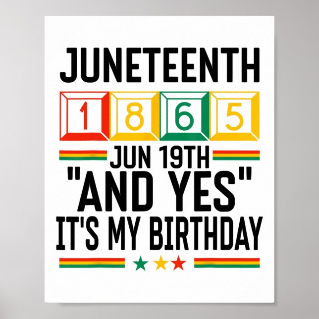 18. Juni 1865 Schwarzer Geschichtsmonat und ja, ic Poster (Vorne)