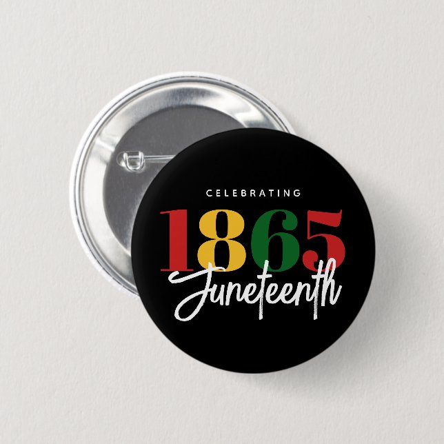 18. Juni Schwarze Geschichte Button (Vorne & Hinten)