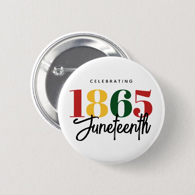 18. Juni Schwarze Geschichte Button (Vorne & Hinten)