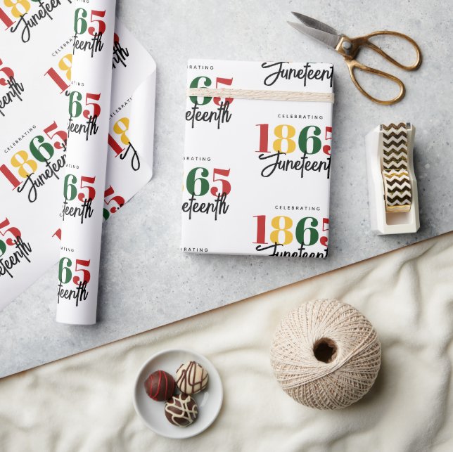 18. Juni Schwarze Geschichte Geschenkpapier (Kunsthandwerk)