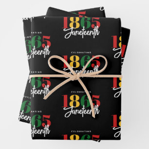 18. Juni Schwarze Geschichte Geschenkpapier Set