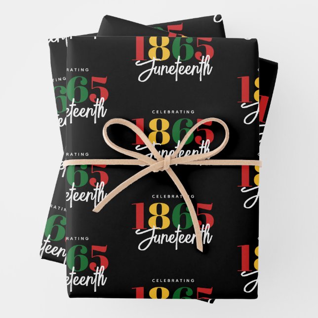 18. Juni Schwarze Geschichte Geschenkpapier Set (Beispiel)