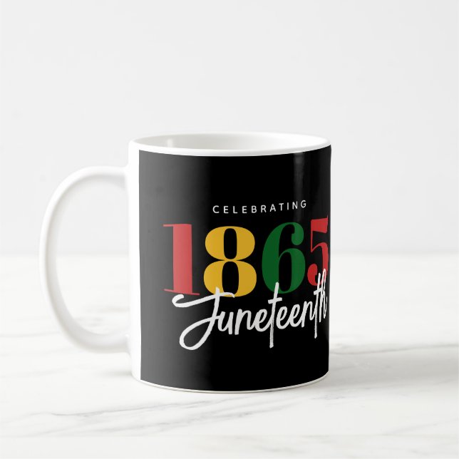 18. Juni Schwarze Geschichte Kaffeetasse (Links)