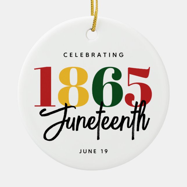 18. Juni Schwarze Geschichte Keramik Ornament (Vorne)