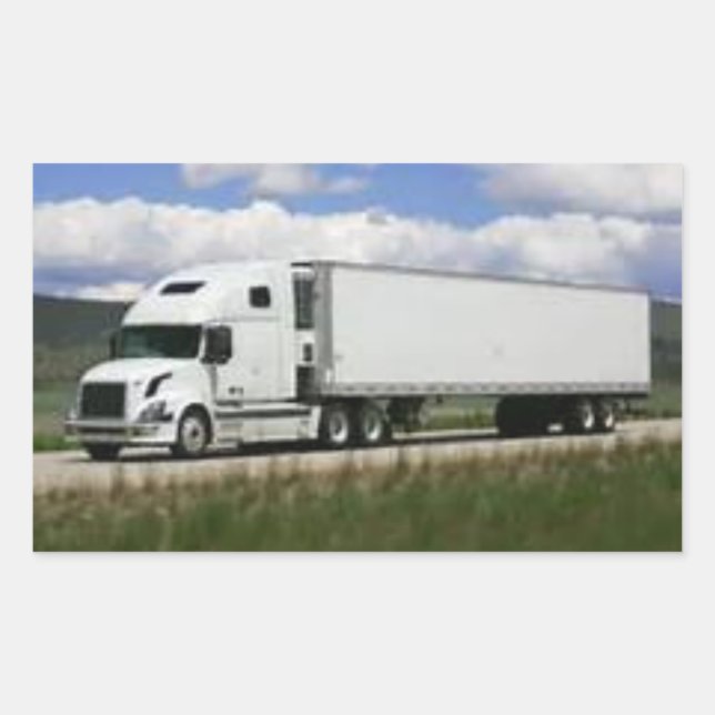 18 Lastkraftwagen auf einem Aufkleber (Vorderseite)