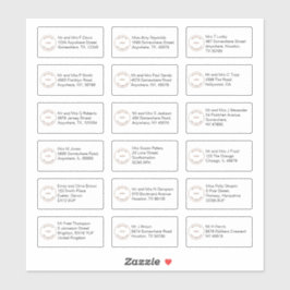 18 Logo der verschiedenen Empfänger-Namen Aufkleber