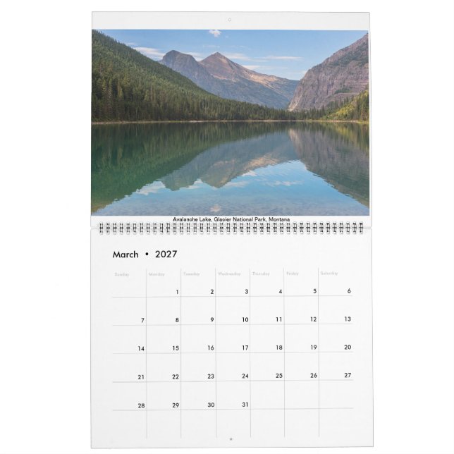 18 Monate landschaftlicher Kalender (Mär 2027)
