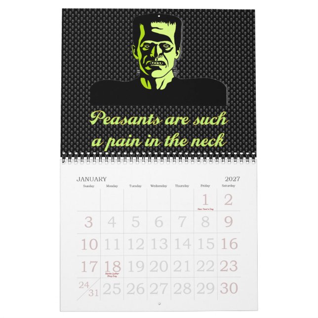 18-monatiger Halloween-Kalender Kalender (Jan 2027)