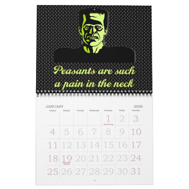 18-monatiger Halloween-Kalender Kalender (Jan 2026)