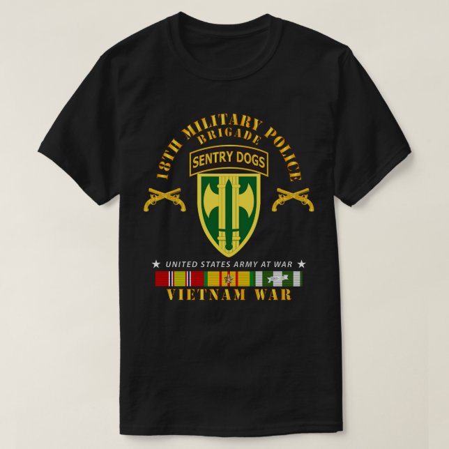 18. MP Brigade Sentry Hunde Tab Vietnam w VN SVC T-Shirt (Design vorne)