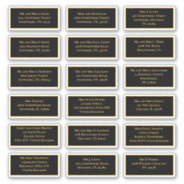 18 Name des Empfängers Anschrift Gold Black Aufkleber
