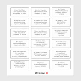 18 Name des Empfängers Aufkleber