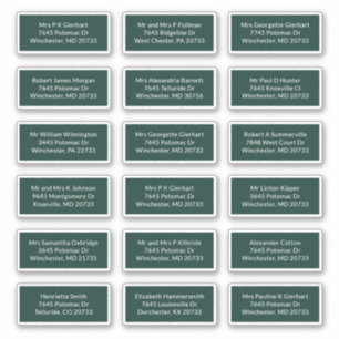 18 Name des Empfängers E-Mail-Adressen-Labels für  Aufkleber