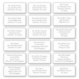 18 Name des Empfängers E-Mail-Serif Aufkleber