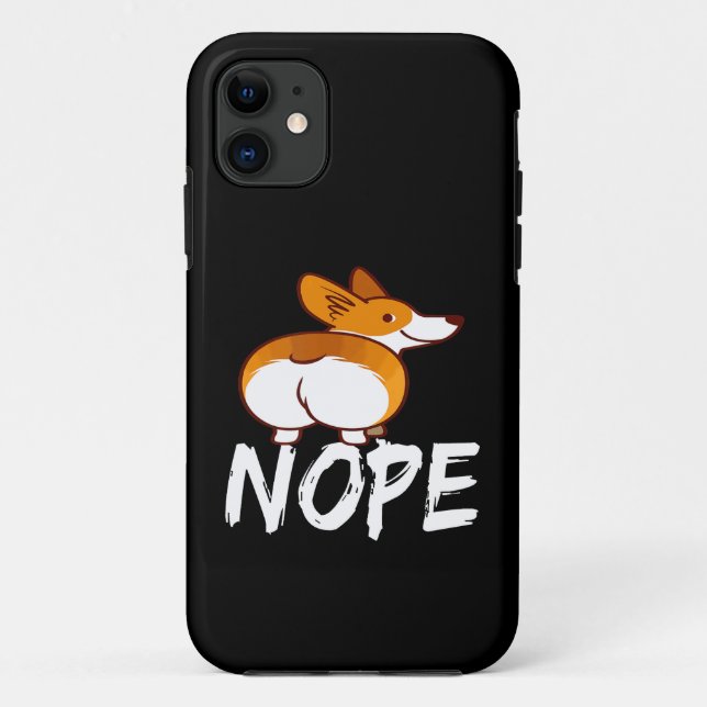 18 Nein Corgi Case-Mate iPhone Hülle (Rückseite)