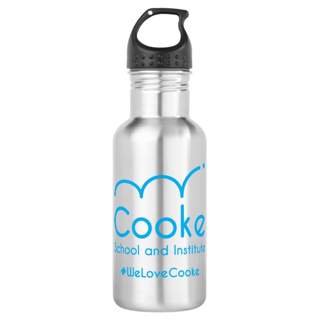 18 oder 24oz Cooke Wasser-Flasche, Silber Edelstahlflasche (Vorderseite)