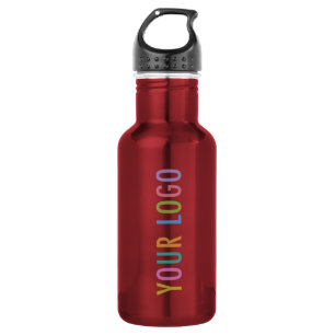 18 oz Edelstahl-Rote Wasserflasche Geschäft-Logo