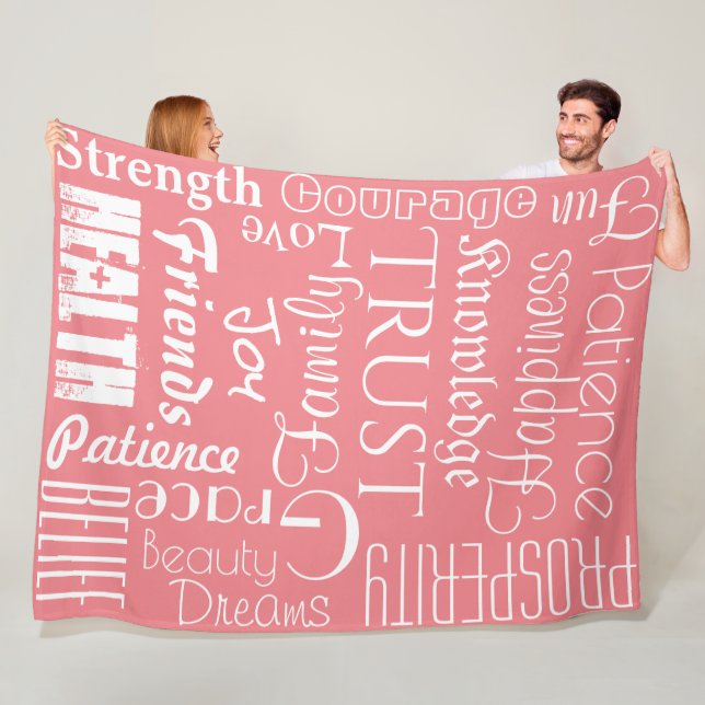 18 Personalisierte Namen oder Wörter Beste Wünsche Fleecedecke (Beispiel)