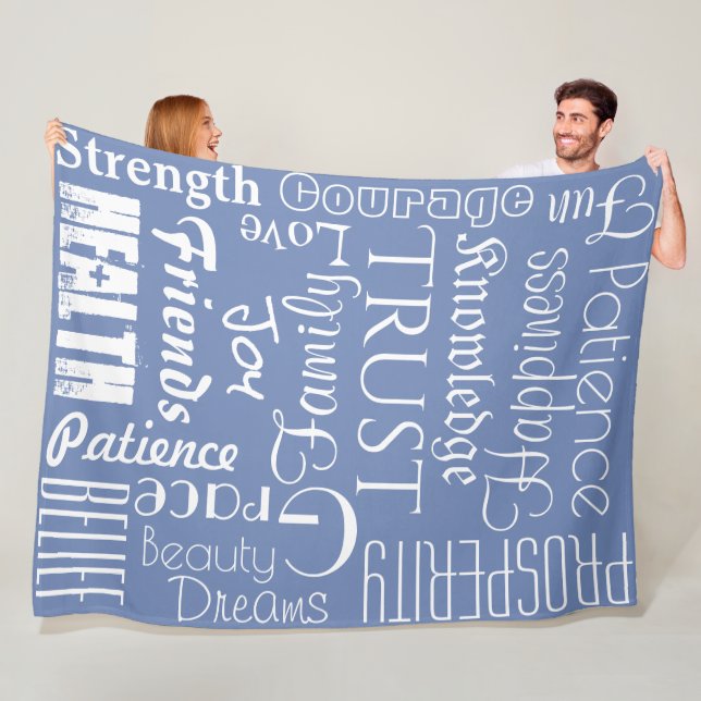 18 Personalisierte Namen oder Wörter Beste Wünsche Fleecedecke (Beispiel)