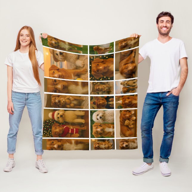 18 Personalisierte Vorlage für FotoCollage Fleecedecke (Beispiel)
