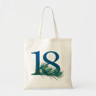 18 Pfauenfeder-Jubiläum Elegant Tragetasche