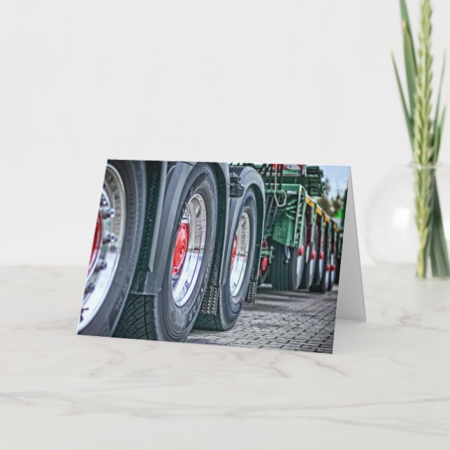 18-Rad-Lastkraftwagenfahrer Geburtstag Karte (Vorderseite)