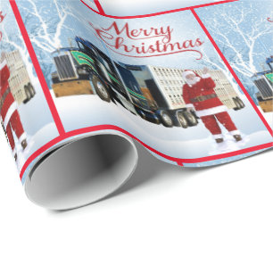 18 Radfahrzeuge und Viehanhänger Weihnachten Geschenkpapier