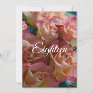 18 Rose 18. Geburtstagsparty Einladung