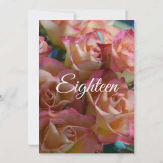 18 Rose 18. Geburtstagsparty Einladung