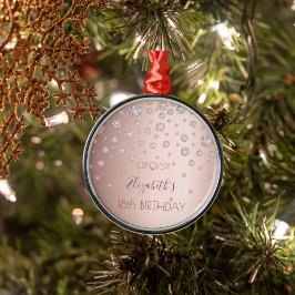 18. Rose Golddiamanten funkelnder Name Ornament Aus Metall